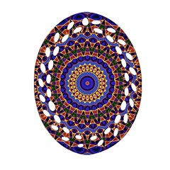Mandala Kaleidoscope Background Ornament (Oval Filigree)