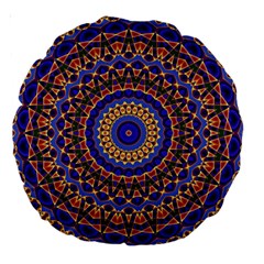 Mandala Kaleidoscope Background Large 18  Premium Round Cushions