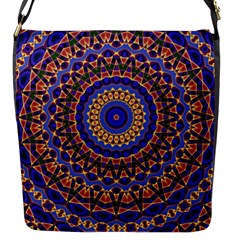 Mandala Kaleidoscope Background Flap Closure Messenger Bag (S)