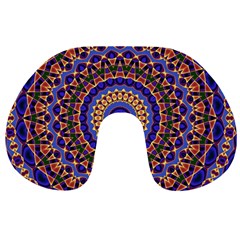 Mandala Kaleidoscope Background Travel Neck Pillow