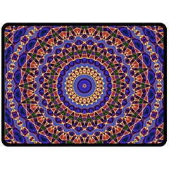 Mandala Kaleidoscope Background Two Sides Fleece Blanket (Large)