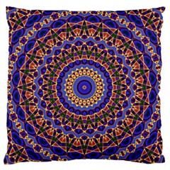 Mandala Kaleidoscope Background Large Premium Plush Fleece Cushion Case (One Side)