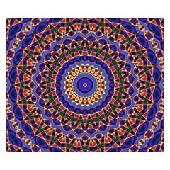 Mandala Kaleidoscope Background Two Sides Premium Plush Fleece Blanket (Small)