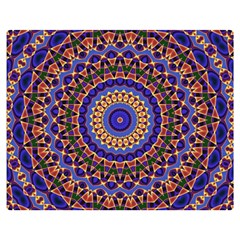 Mandala Kaleidoscope Background Two Sides Premium Plush Fleece Blanket (Medium)