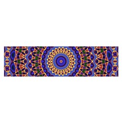 Mandala Kaleidoscope Background Oblong Satin Scarf (16  x 60 )