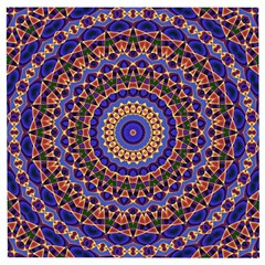 Mandala Kaleidoscope Background Wooden Puzzle Square