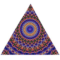 Mandala Kaleidoscope Background Wooden Puzzle Triangle