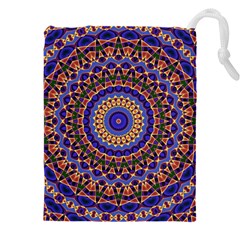 Mandala Kaleidoscope Background Drawstring Pouch (4XL)