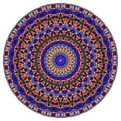 Mandala Kaleidoscope Background Round Trivet