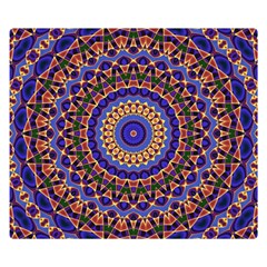 Mandala Kaleidoscope Background Premium Plush Fleece Blanket (small) by Jancukart