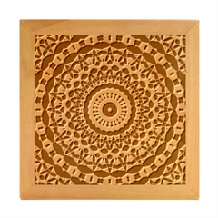 Mandala Kaleidoscope Background Wood Photo Frame Cube