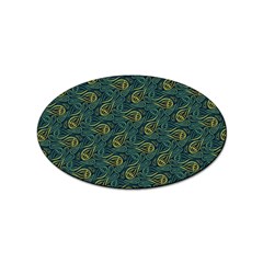 Pattern Abstract Green Texture Sticker Oval (10 pack)