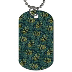 Pattern Abstract Green Texture Dog Tag (two Sides) by Jancukart