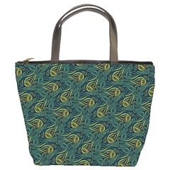 Pattern Abstract Green Texture Bucket Bag