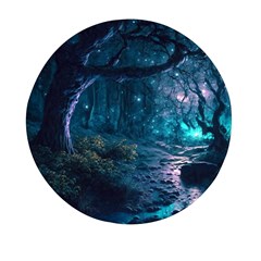 Path Forest Wood Light Night Mini Round Pill Box (pack Of 5)