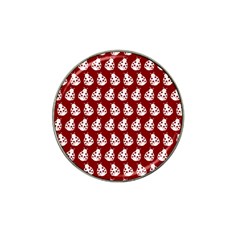 Ladybug Vector Geometric Tile Pattern Hat Clip Ball Marker (4 Pack) by GardenOfOphir