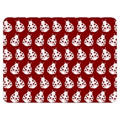 Ladybug Vector Geometric Tile Pattern Premium Plush Fleece Blanket (extra Small)