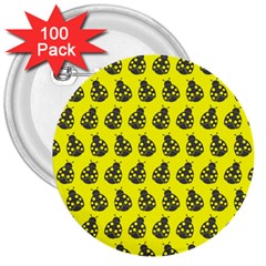 Ladybug Vector Geometric Tile Pattern 3  Buttons (100 Pack) 