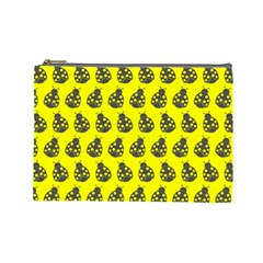 Ladybug Vector Geometric Tile Pattern Cosmetic Bag (Large)