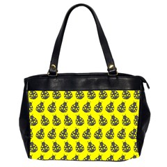 Ladybug Vector Geometric Tile Pattern Oversize Office Handbag (2 Sides)