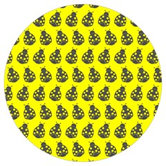 Ladybug Vector Geometric Tile Pattern Round Trivet