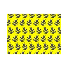 Ladybug Vector Geometric Tile Pattern Premium Plush Fleece Blanket (Mini)