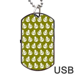 Ladybug Vector Geometric Tile Pattern Dog Tag Usb Flash (one Side) by GardenOfOphir