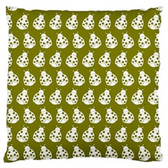 Ladybug Vector Geometric Tile Pattern Large Premium Plush Fleece Cushion Case (two Sides) by GardenOfOphir