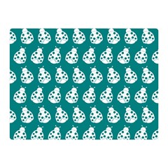 Ladybug Vector Geometric Tile Pattern Two Sides Premium Plush Fleece Blanket (mini) by GardenOfOphir