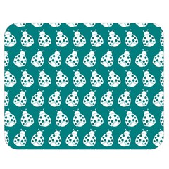 Ladybug Vector Geometric Tile Pattern Two Sides Premium Plush Fleece Blanket (medium) by GardenOfOphir