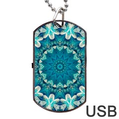 Kaleidoscope Mandala Ornament Dog Tag Usb Flash (one Side) by Jancukart