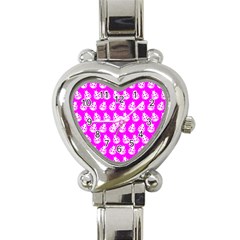 Ladybug Vector Geometric Tile Pattern Heart Italian Charm Watch by GardenOfOphir