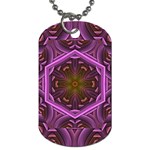 Rosette Mosaic Kaleidoscope Abstract Background Dog Tag (Two Sides) Back