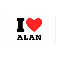 I Love Alan Satin Shawl 45  X 80  by ilovewhateva