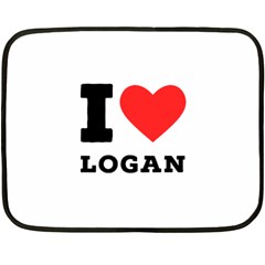 I Love Logan Two Sides Fleece Blanket (mini) by ilovewhateva