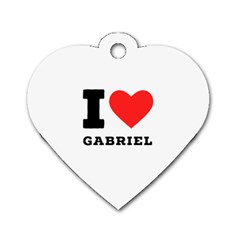 I Love Gabriel Dog Tag Heart (one Side) by ilovewhateva