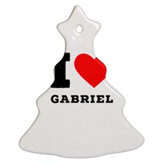 I Love Gabriel Ornament (christmas Tree)  by ilovewhateva