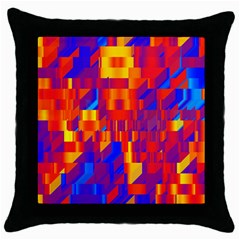 Geometric Pattern Fluorescent Colorful Throw Pillow Case (black) by Jancukart