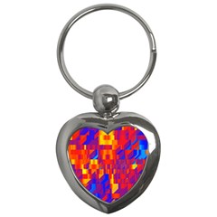 Geometric Pattern Fluorescent Colorful Key Chain (heart) by Jancukart