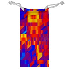 Geometric Pattern Fluorescent Colorful Jewelry Bag by Jancukart
