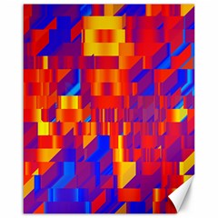 Geometric Pattern Fluorescent Colorful Canvas 16  X 20 