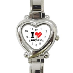 I Love Bryan Heart Italian Charm Watch by ilovewhateva