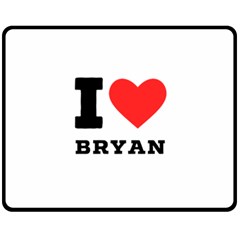 I Love Bryan Fleece Blanket (medium) by ilovewhateva