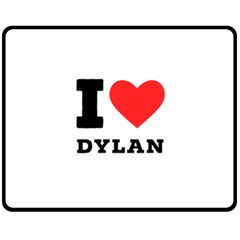 I Love Dylan  Fleece Blanket (medium)