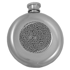 Abstract-0025 Round Hip Flask (5 Oz) by nateshop