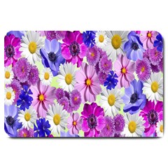 Blossoms-yellow Large Doormat by nateshop