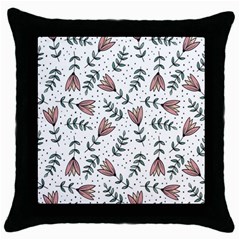 Flowers-49 Throw Pillow Case (black) by nateshop