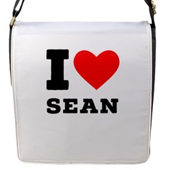 I love sean Flap Closure Messenger Bag (S)