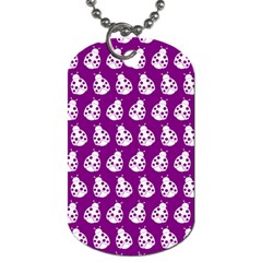 Ladybug Vector Geometric Tile Pattern Dog Tag (two Sides) by GardenOfOphir