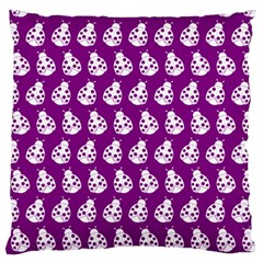 Ladybug Vector Geometric Tile Pattern Standard Premium Plush Fleece Cushion Case (two Sides)